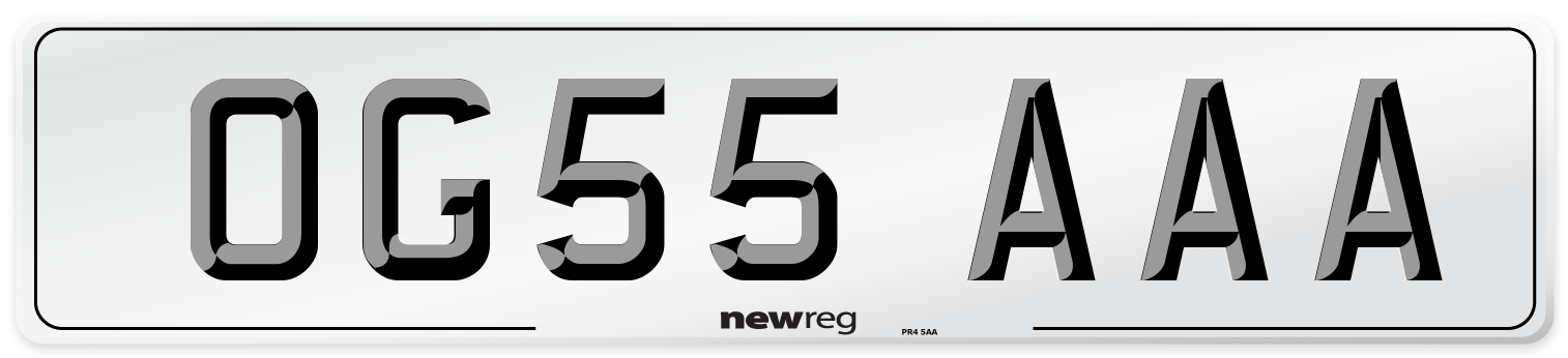 OG55 AAA Number Plate from New Reg